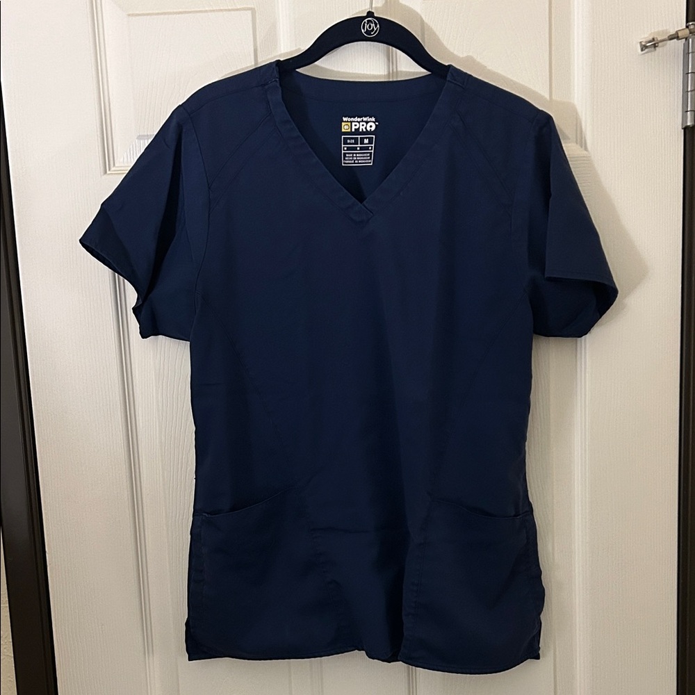 WonderWink Pro Classic Navy 4-Pocket Scrub Top